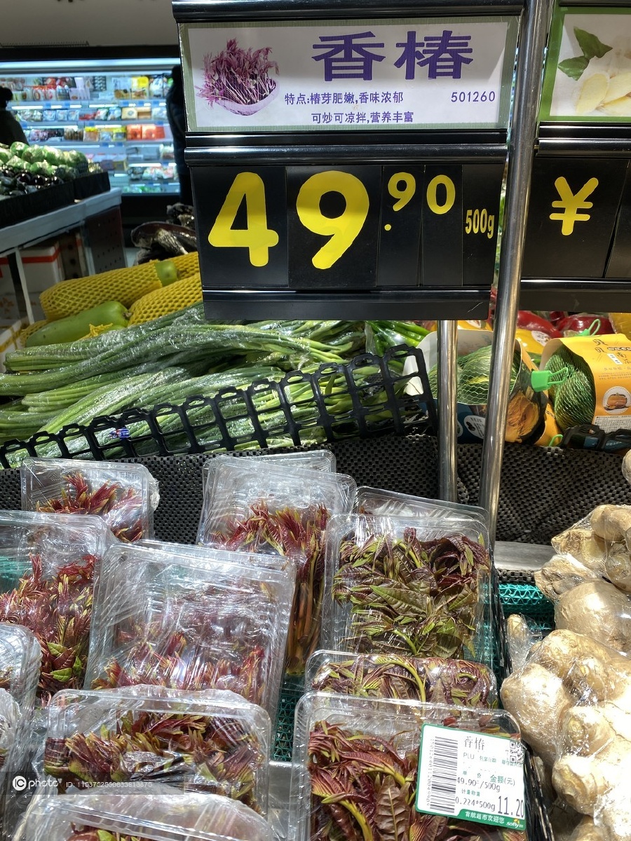 独家阳春三月吃新鲜春菜北京超市香椿卖499元斤