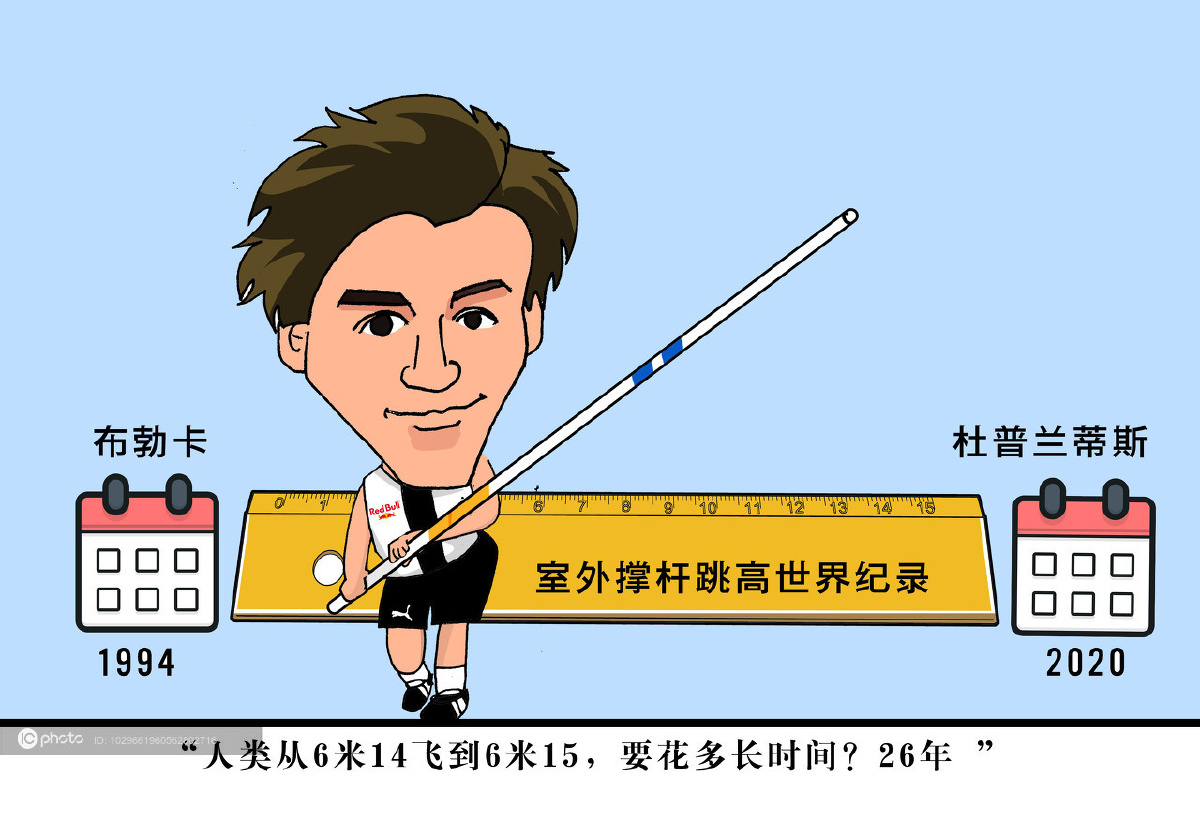漫画6米1520岁小将杜普兰蒂斯破室外撑杆跳高世界纪录