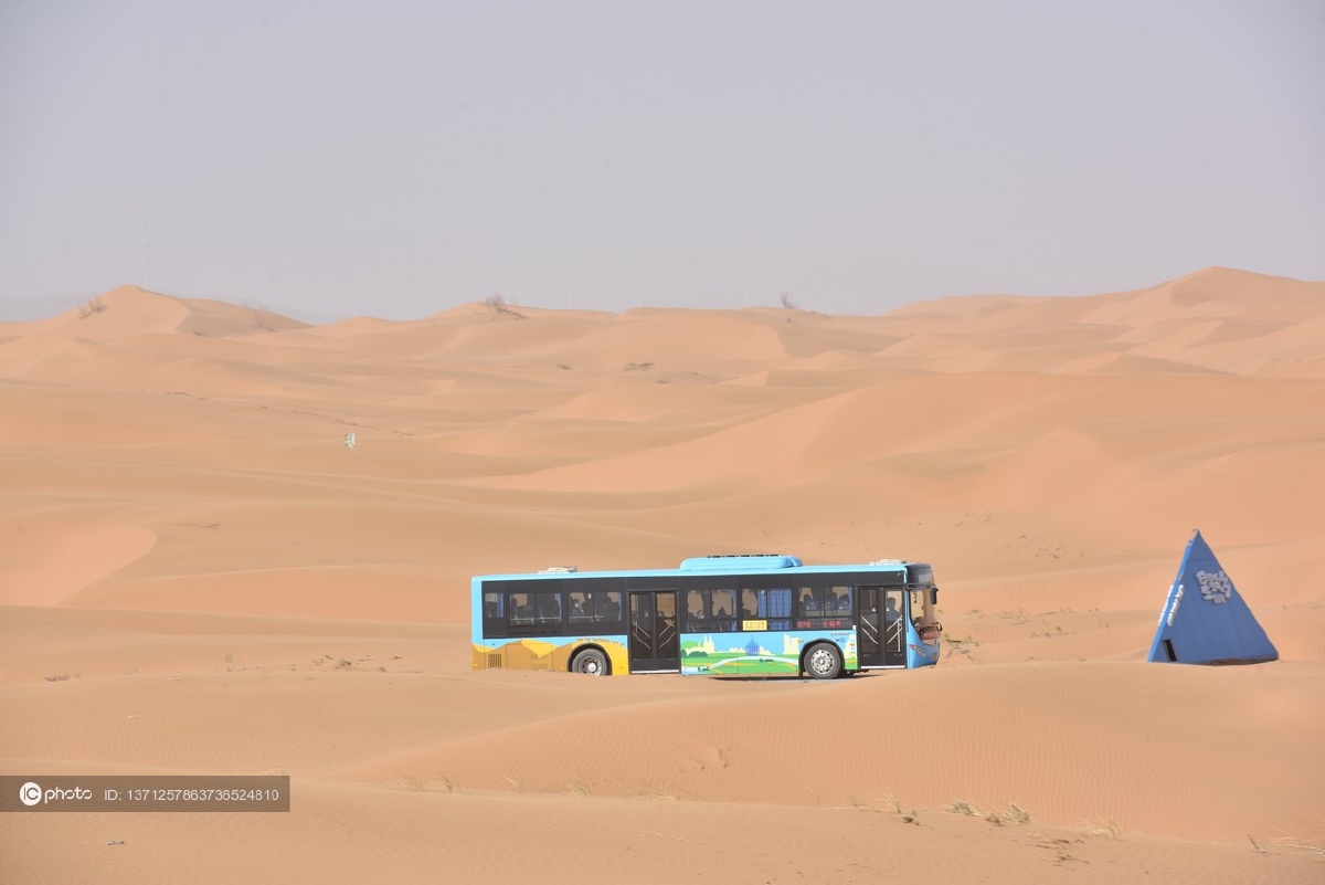 独家宁夏中卫沙坡头沙漠大巴车