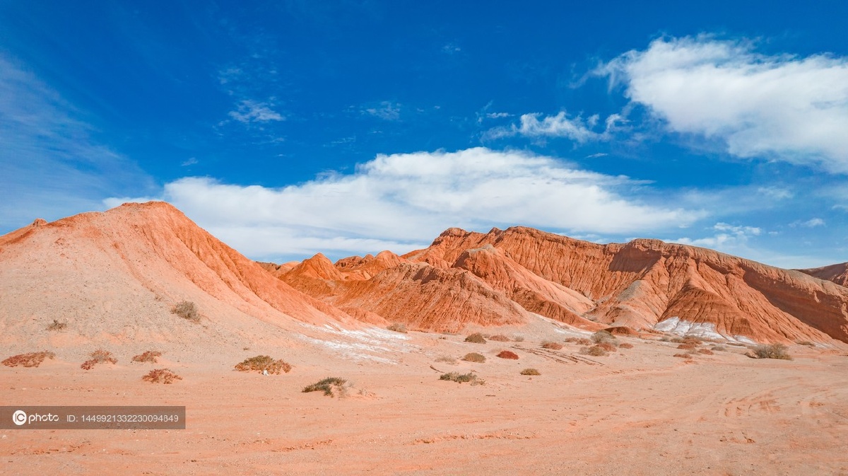 青海柴达木盆地红崖山丹霞地貌