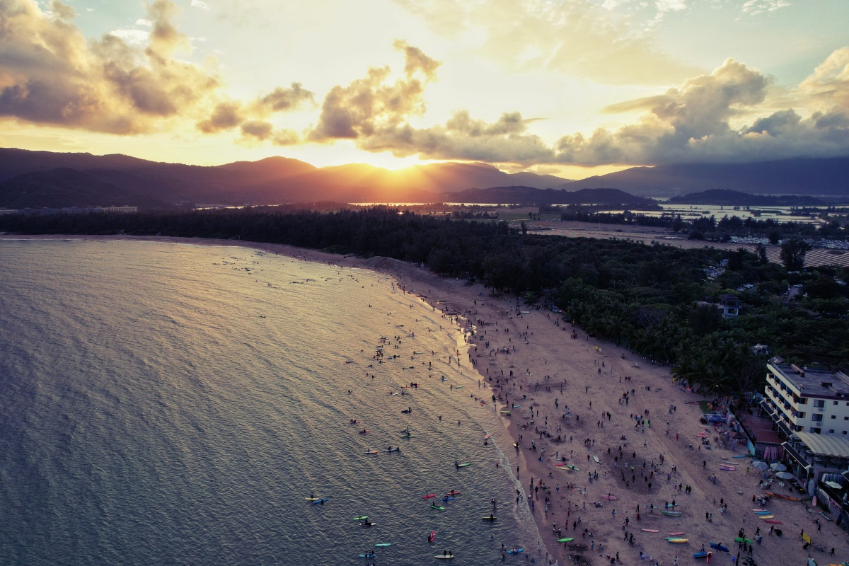 三亚后海湾的夕阳