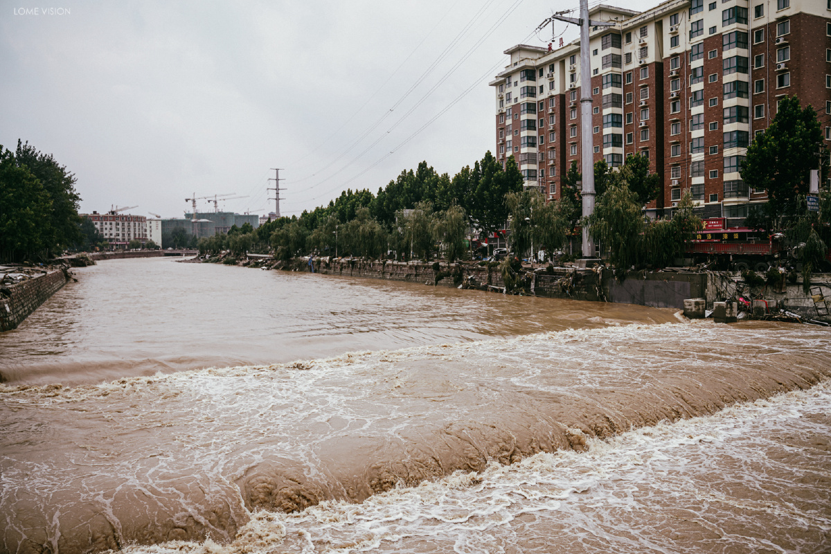 河南暴雨过后巩义市米河镇