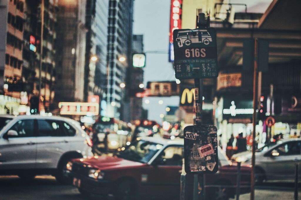 街边太多人与车 - 街拍, 纪实, 色彩, 香港, 胖电塔