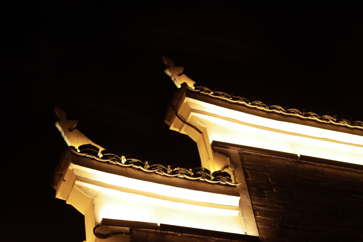 郁孤台夜景古建筑宋城