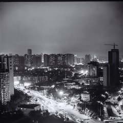 我家楼上天台的夜