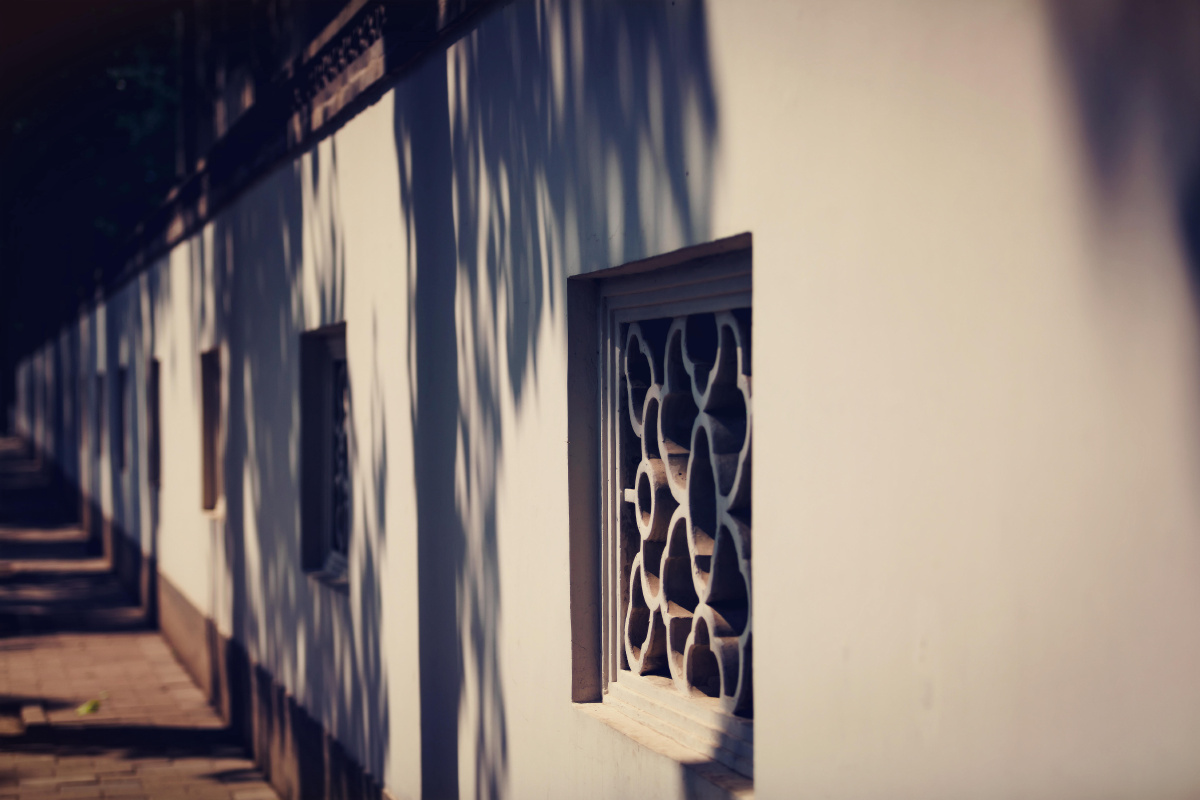 树影斑驳照窗棱