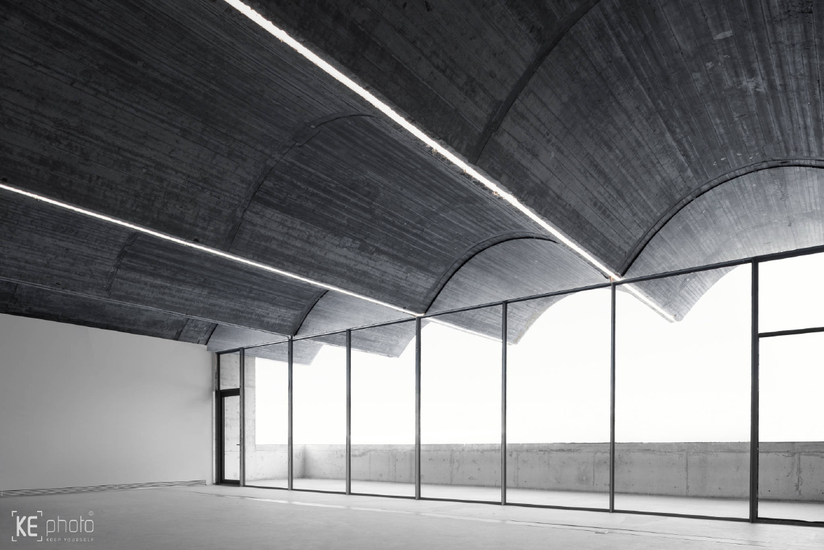 粗犷的混凝土,台州当代美术馆光影