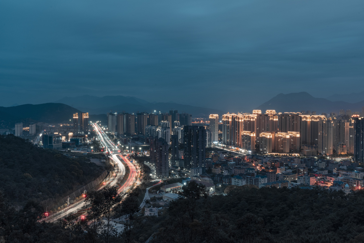 福清五马山看到的城市夜景