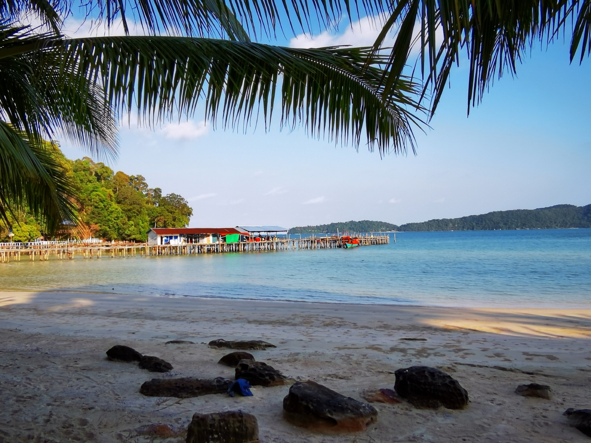 柬埔寨美丽的西港海景