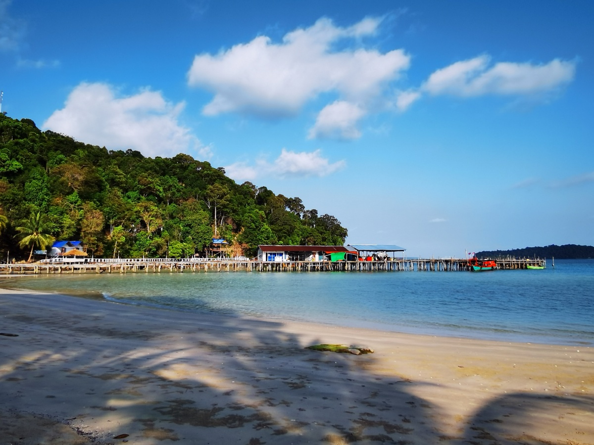 柬埔寨美丽的西港海景