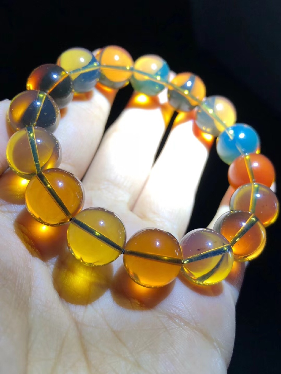 缅甸琥珀茶宝手串