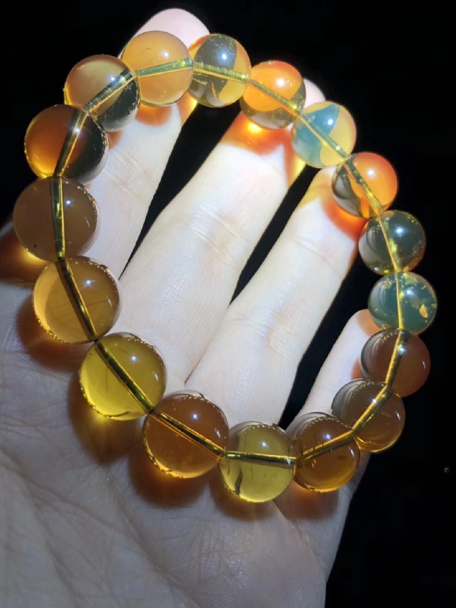 缅甸琥珀茶宝手串