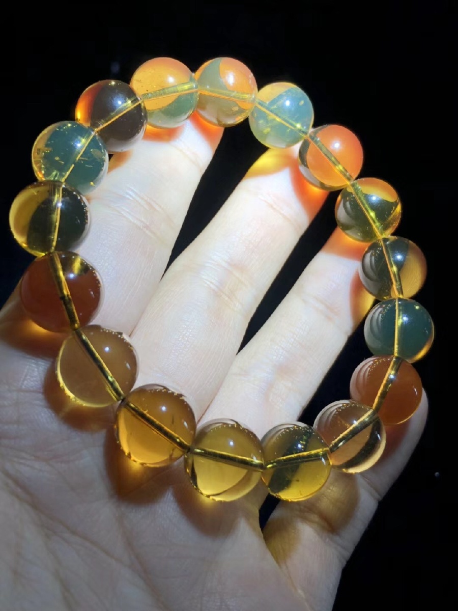 缅甸琥珀茶宝手串