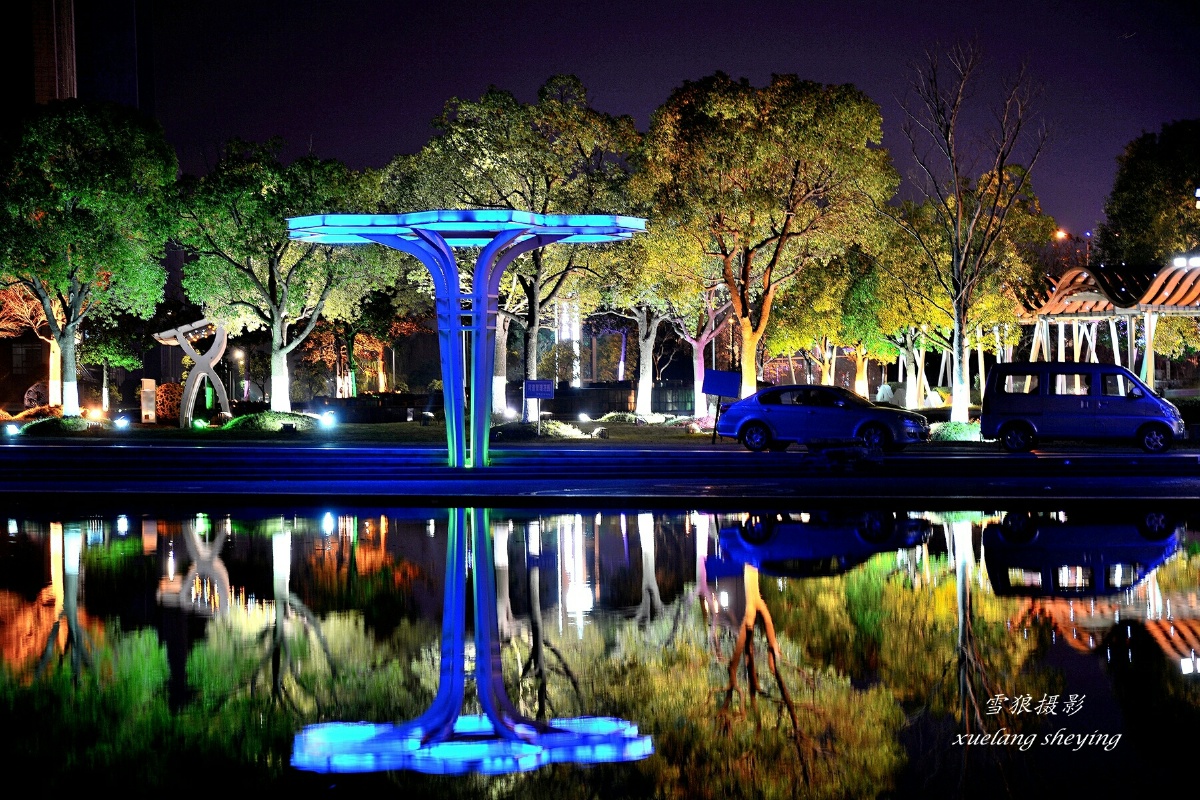 昆山夏家汇夜景