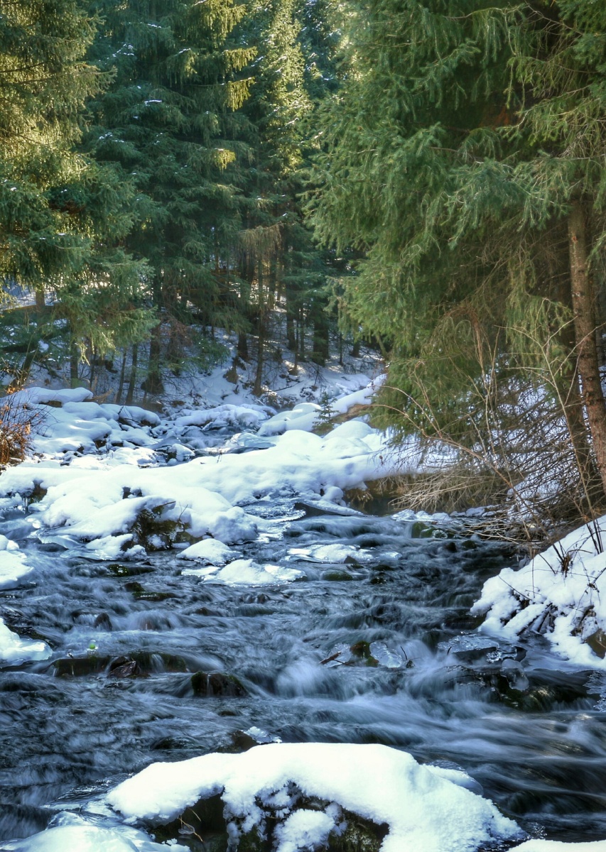 新疆天山天池雪景