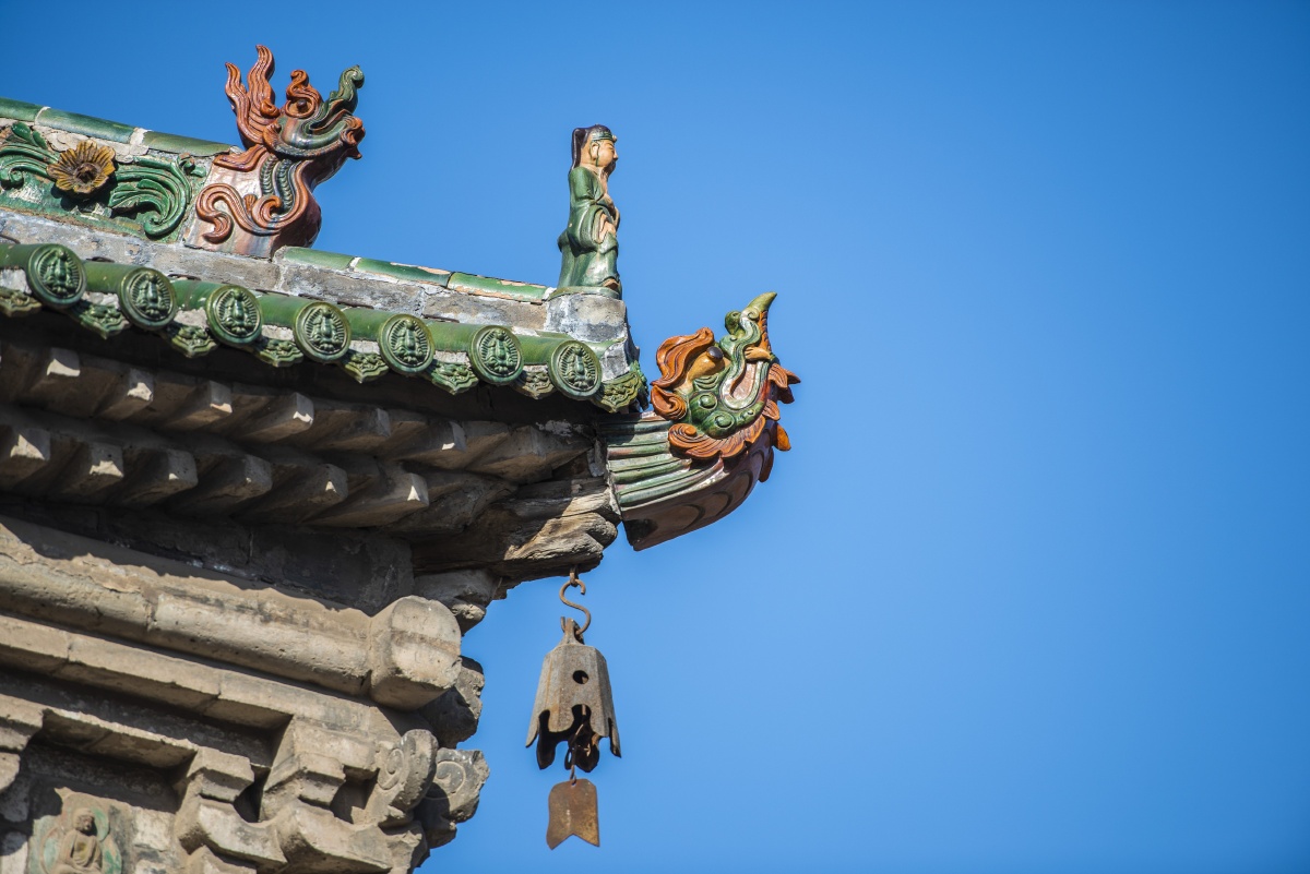 临汾铁佛寺金顶琉璃宝塔