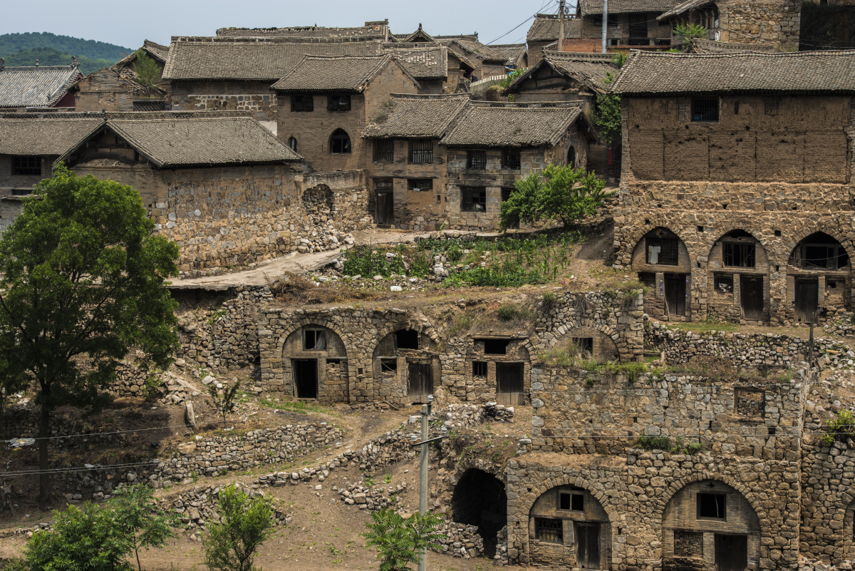 黄土高原的土窑洞