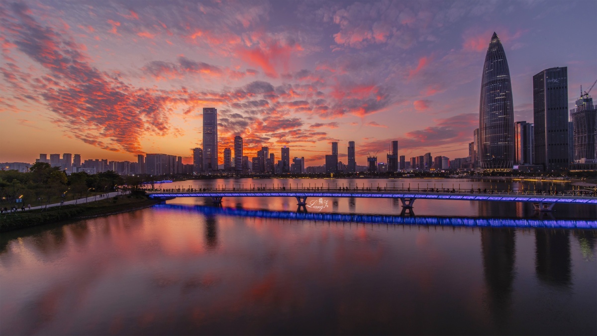 深圳湾人才公园晚霞 - luckymouse - 图虫