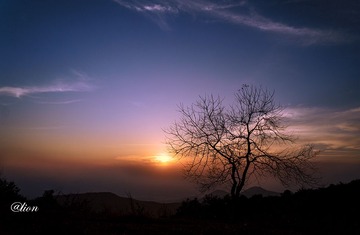 五皇山夕阳