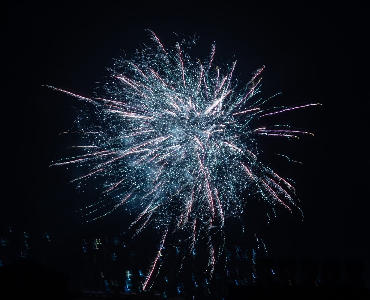 感谢在小区里放烟花的邻居