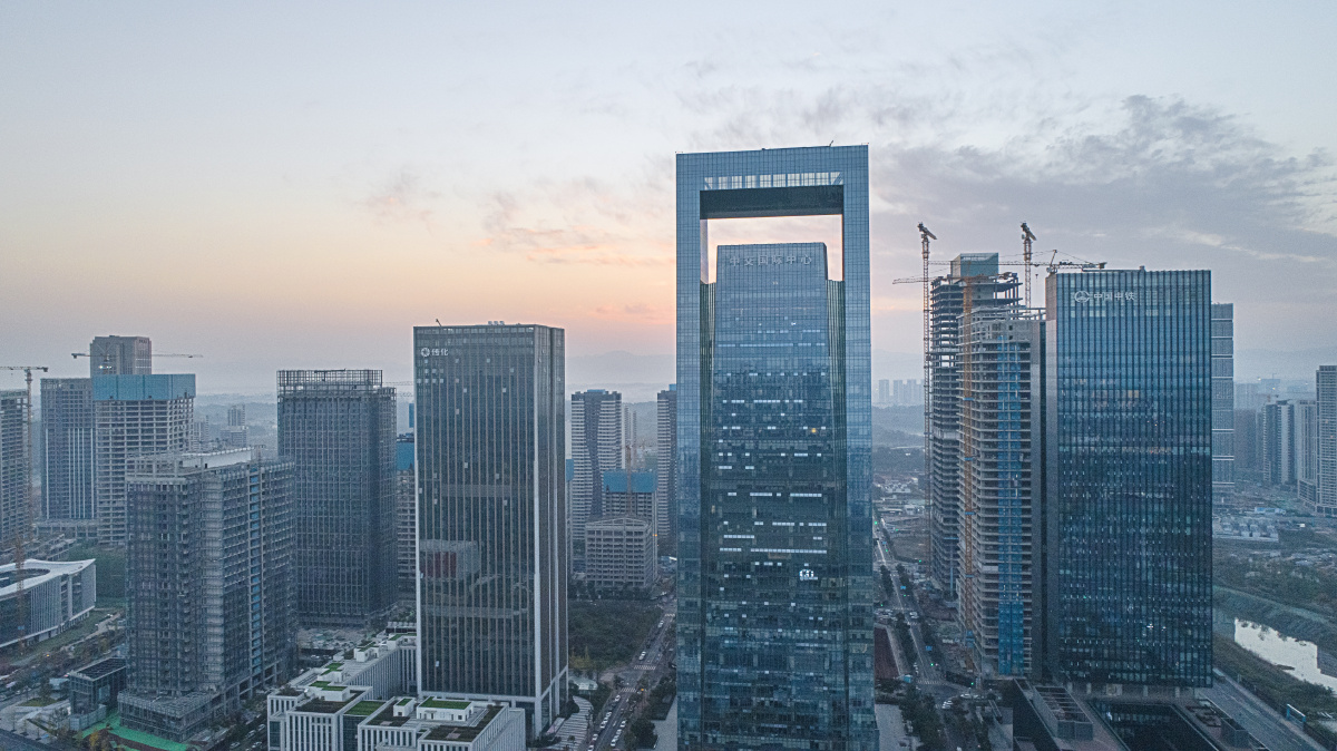 建设中的天府新区中央商务区