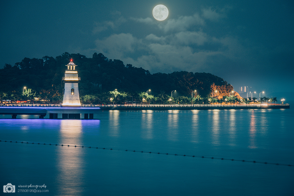 珠海新景点海滨泳场灯塔