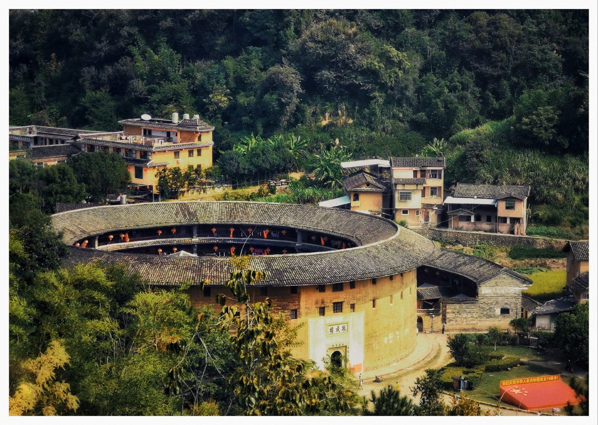 永定土楼之土楼王子振成楼东方建筑明珠最富丽堂皇的圆楼