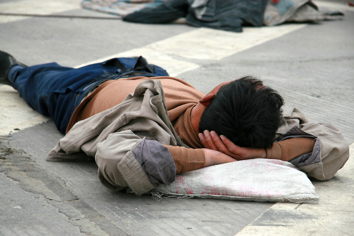 农民工的午休空间