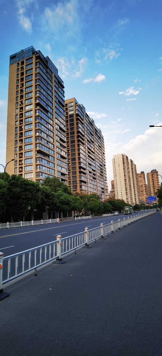 今早晨的温州江滨路美景