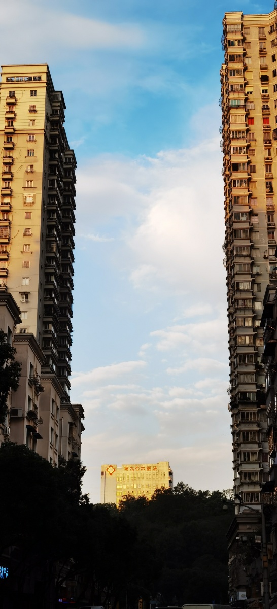 今早晨的温州江滨路美景