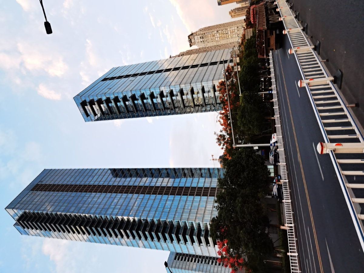 今早晨的温州江滨路美景