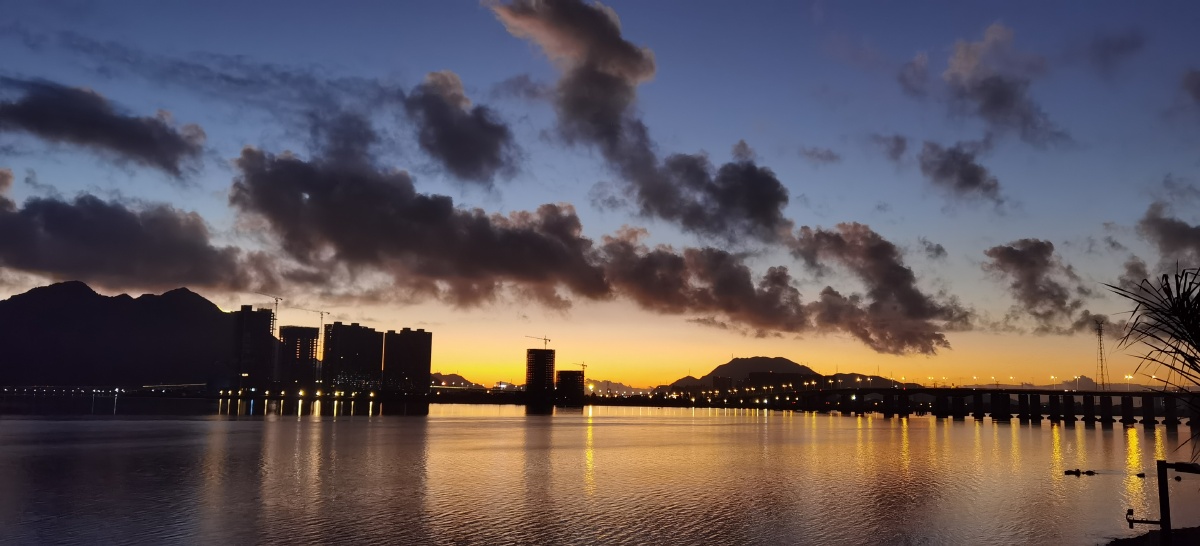 早晨的瓯江口摄于温州七都