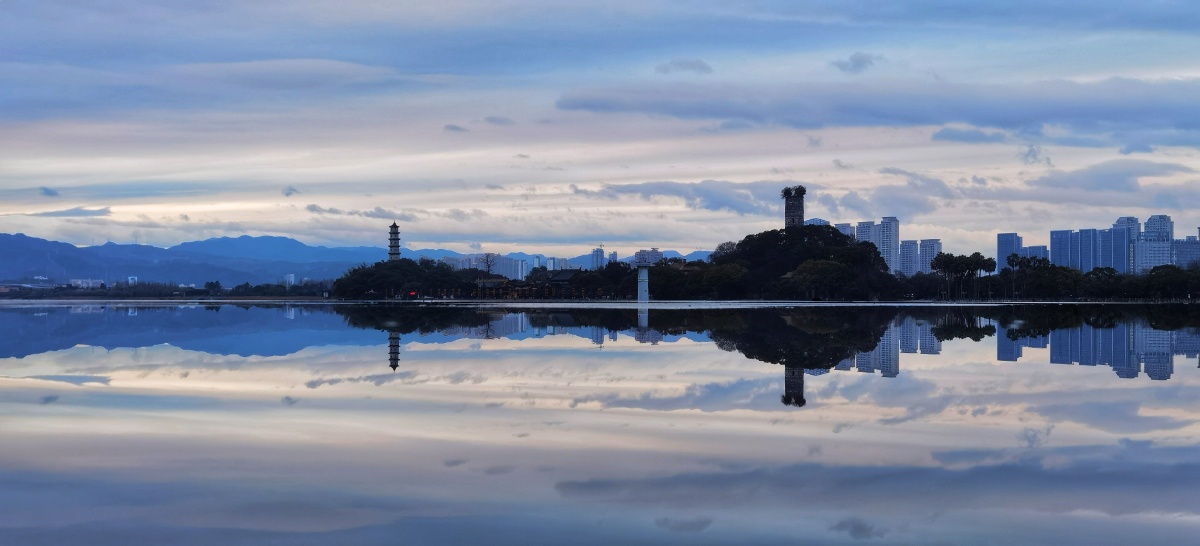 世界古航标中国四大名屿江心屿拍摄温州市鹿城区望江路