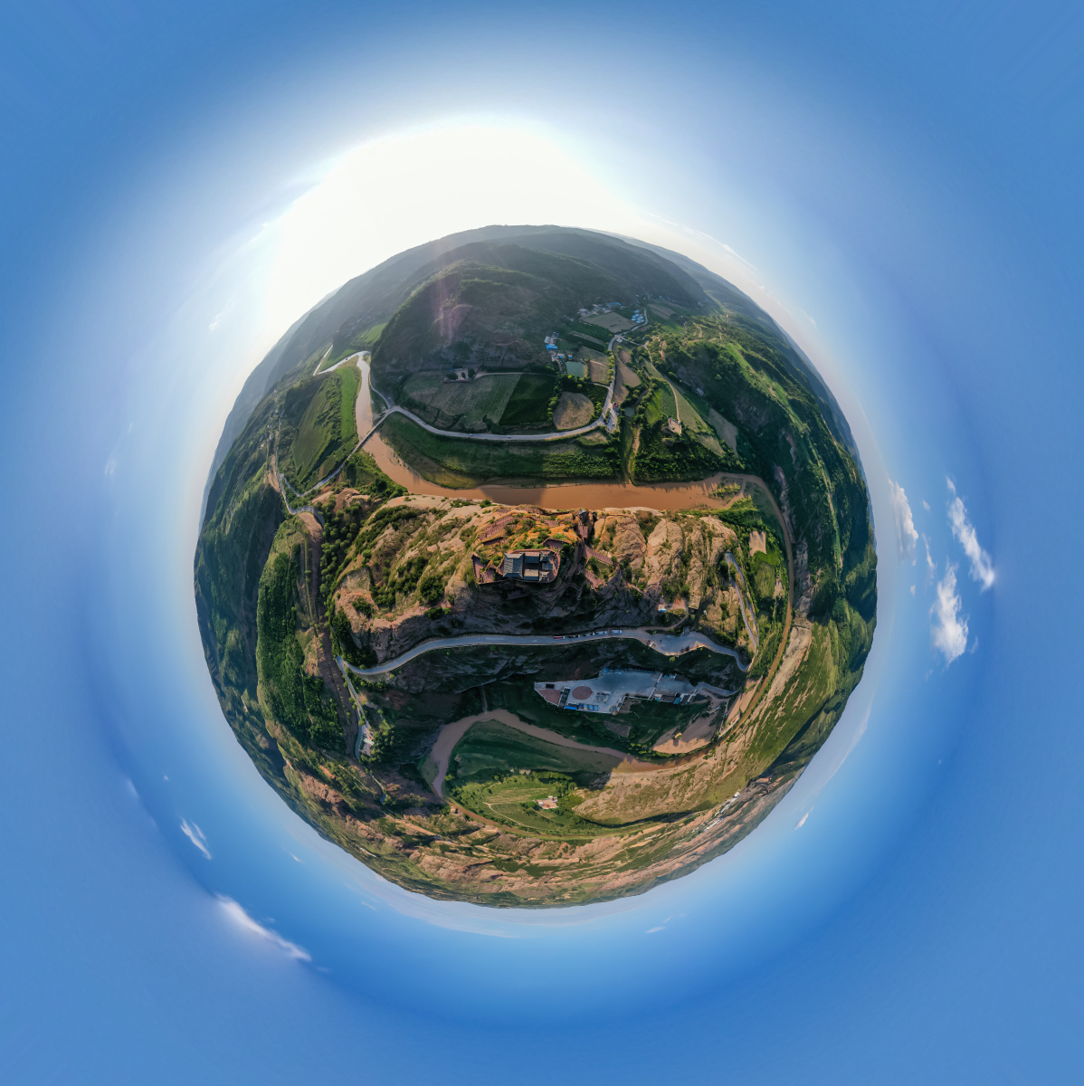 志丹县永宁古寨全景图