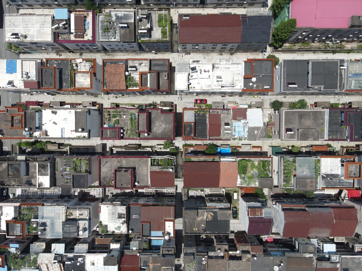 老城区航拍鸟瞰