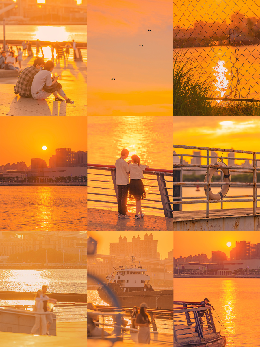 盛夏晚风和日落