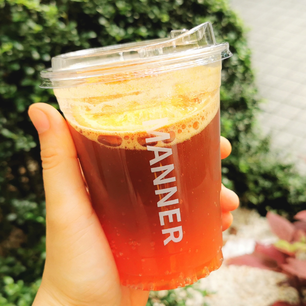 橙色日落气泡西柚汁特调咖啡