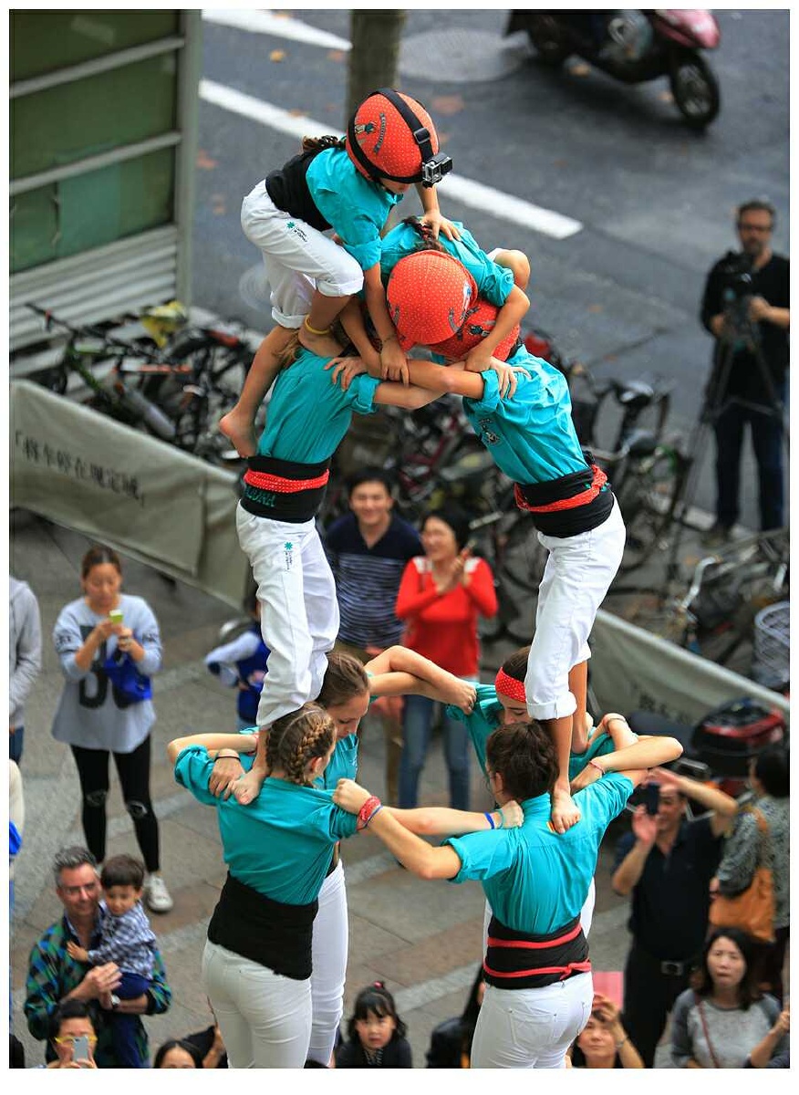 西班牙加泰罗尼亚搭人塔