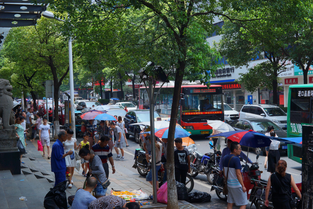 株洲的密集街道