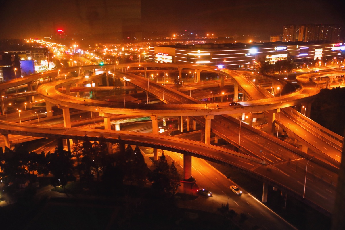 成都北三环夜景