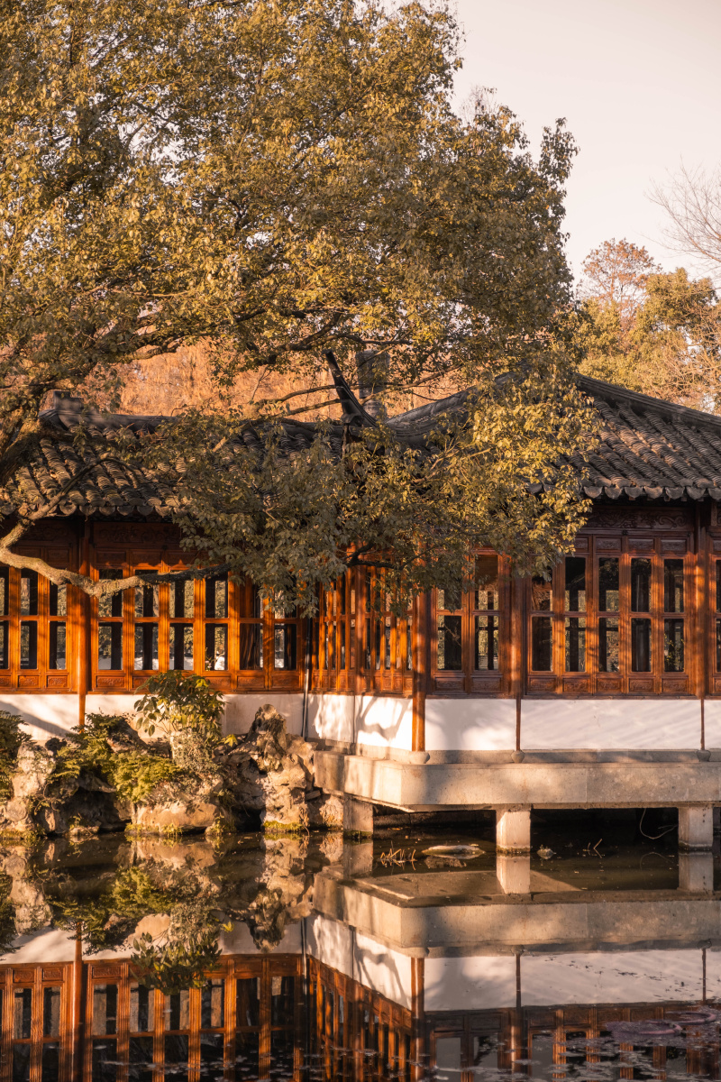 杭州西湖冬日郭庄