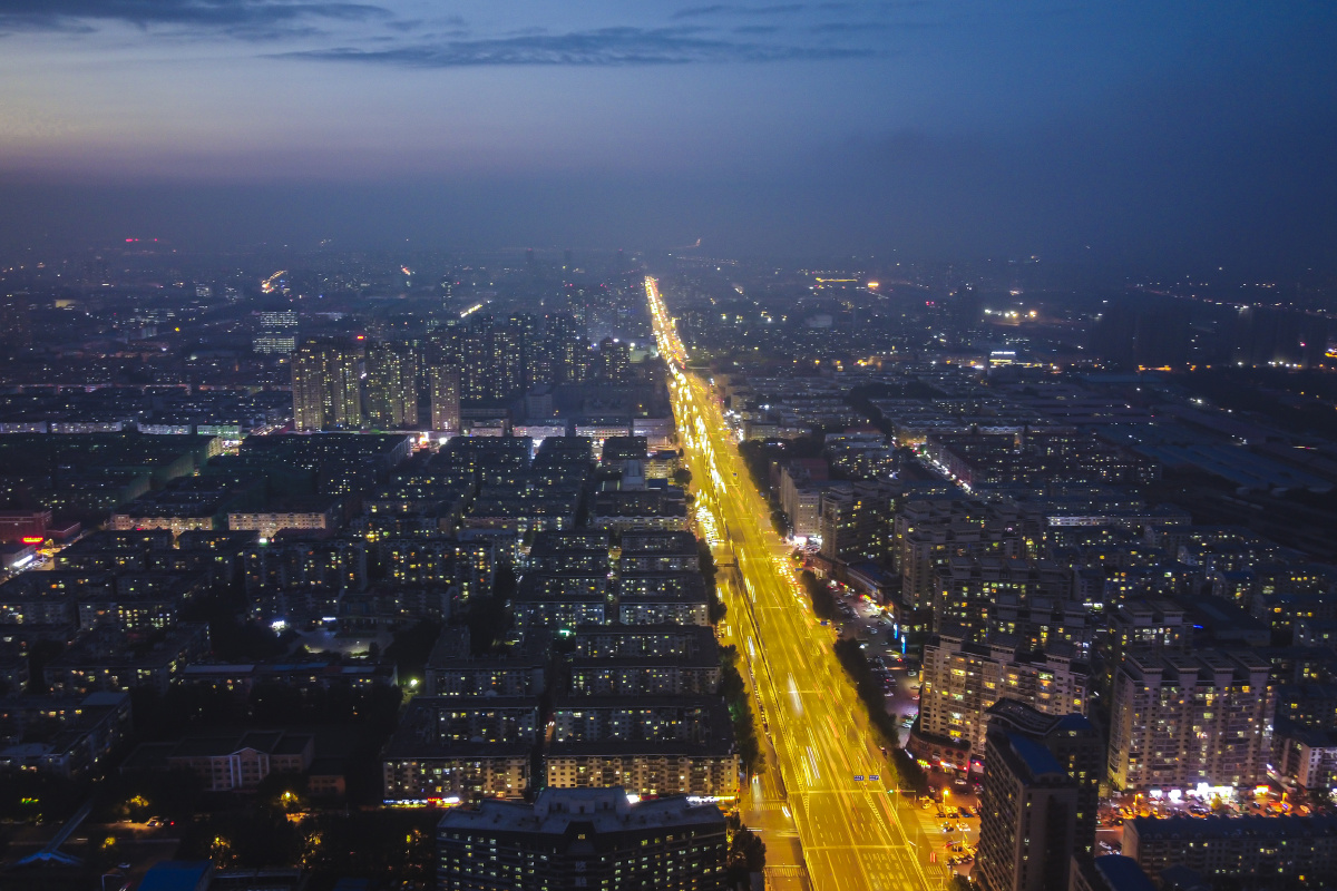 哈尔滨长江路立交桥航拍