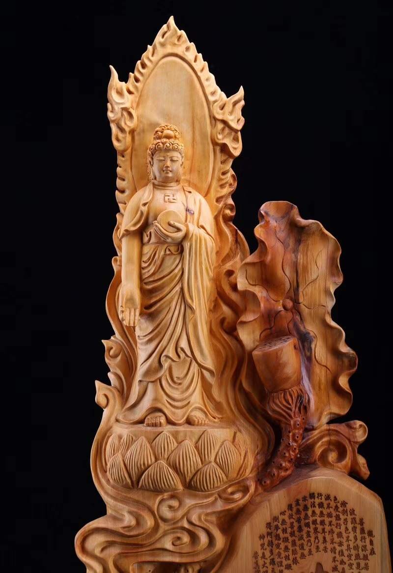 大日如来大气款太行老料仙作名师纯手工雕刻精雕细琢刻画立体层次丰富