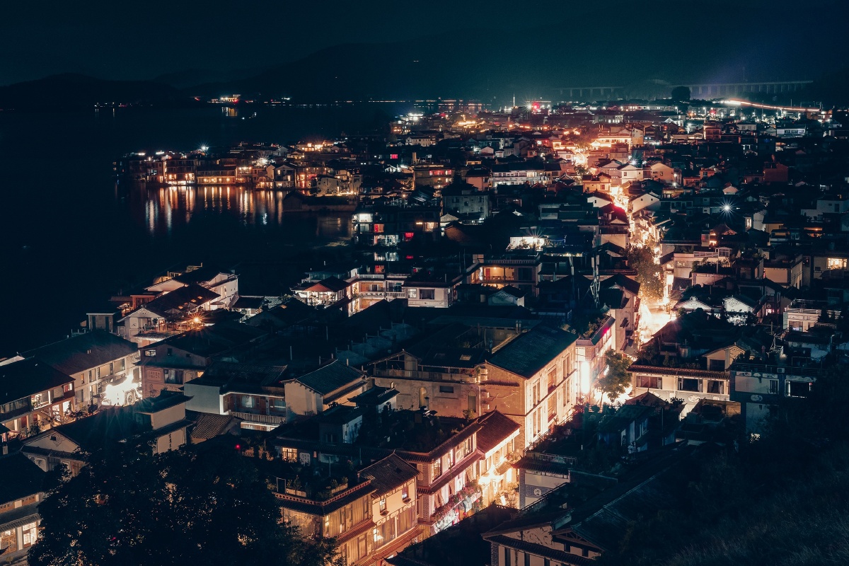 双廊古镇的夜景