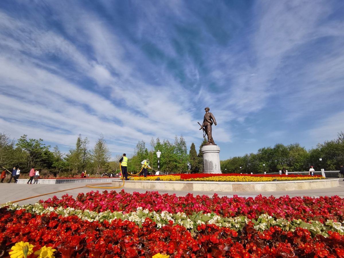 辽宁省丹东市《志愿军公园》广场.