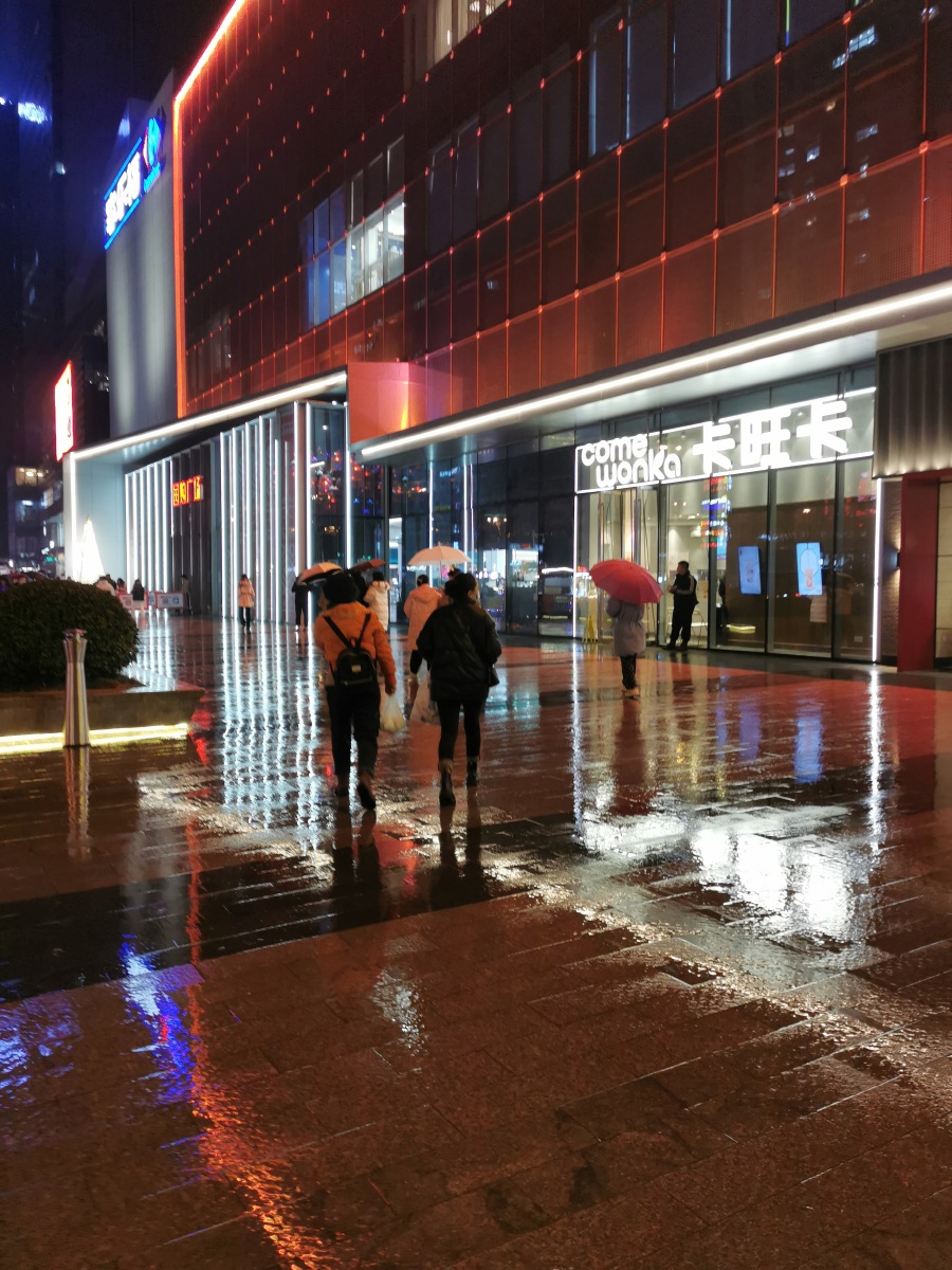 街拍雨夜街景