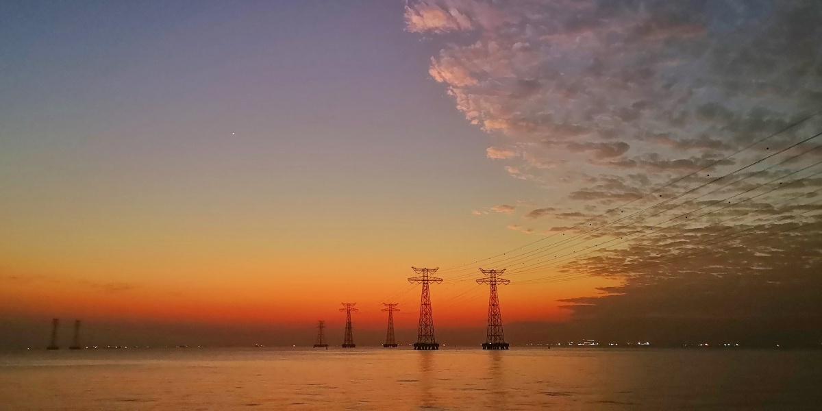 下午六点海湾晚霞 美到心醉