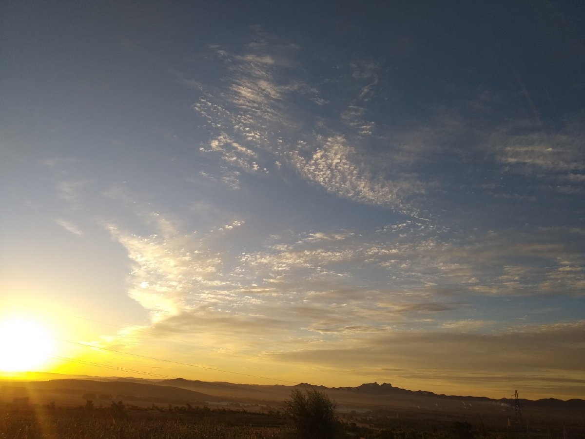 清晨,一缕阳光温暖着大地