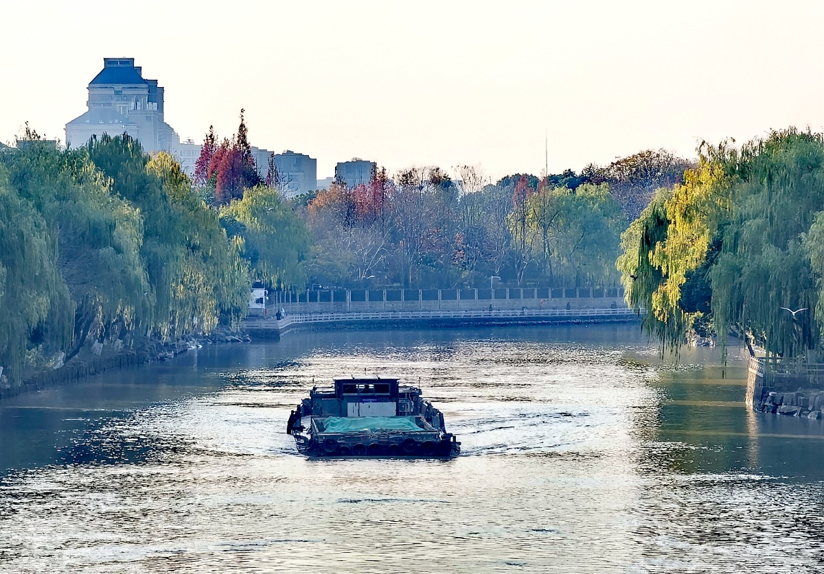 杭州余杭塘河风光