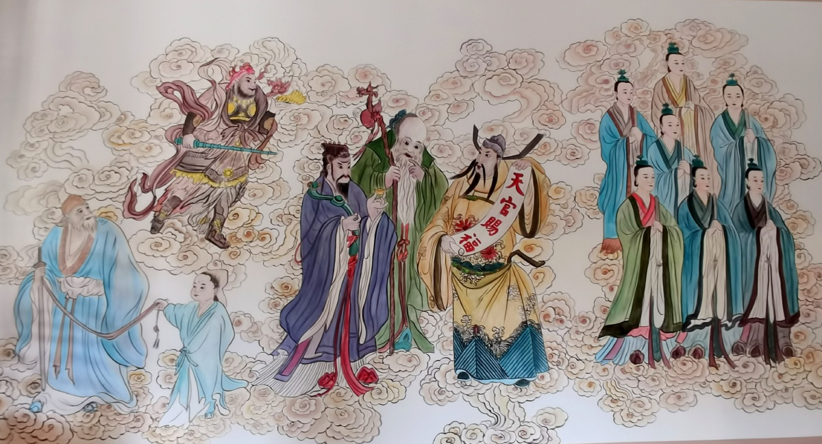 过年好天宫赐福壁画摄于杭州晋代著名道观抱朴道院